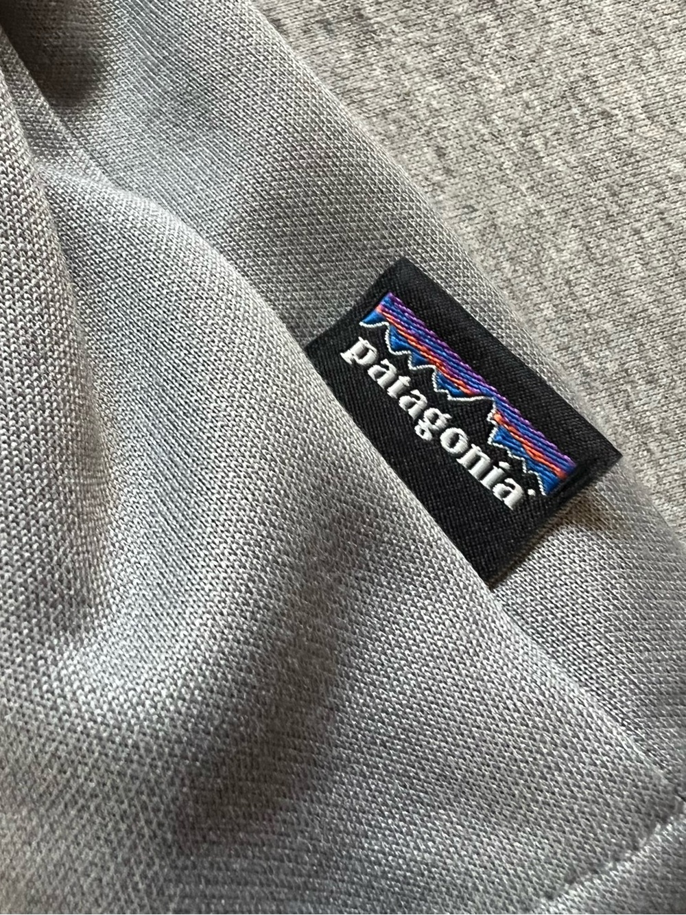 Patagonia Men's Gray Crewneck Hoodie with Mint Logo - Picture 2 of 3